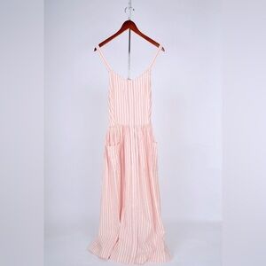 The Great. The Carriage Cotton Dress in Saffron Stripe Size 3/ US L